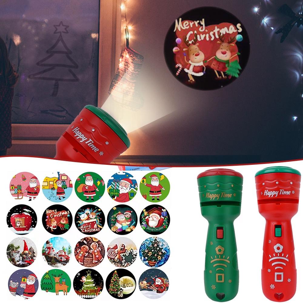 Đồ Chơi Đèn Pin Chiếu 24 Họa Tiết Ông Già Noel Dùng Làm Quà Tặng Giáng Sinh / Sinh Nhật Cho Bé