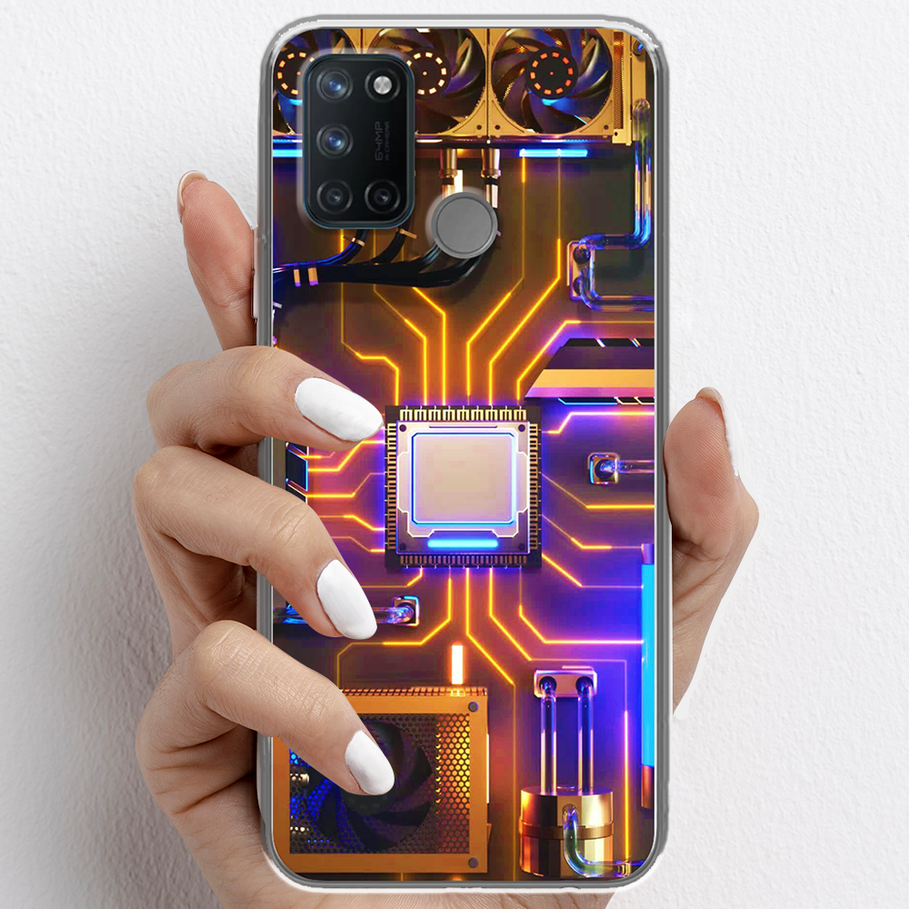 Ốp lưng cho Realme 7, Realme 7I nhựa TPU mẫu Chip CPU máy tính