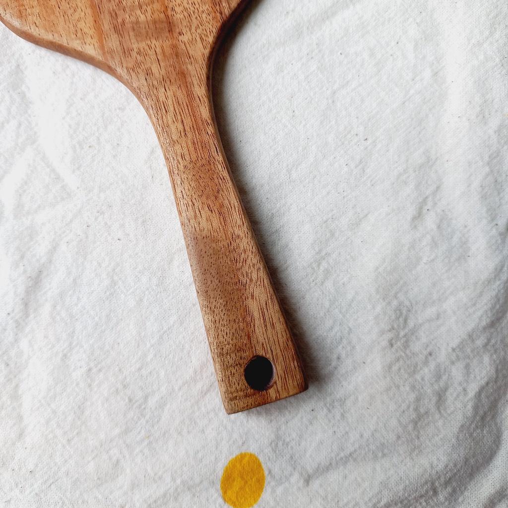 Thìa/Xẻng Gỗ Keo Tự Nhiên 22cm, Thìa Xúc Bánh Kem, Dụng Cụ Làm Bánh
