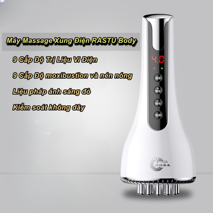 Máy Massage Xung Điện RASTU Body Cao Cấp + Tặng 5 chai tinh dầu - Home and Garden