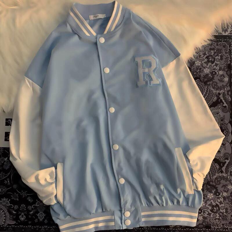 Khoác Bomber R Viền Cổ Unisex Dáng Rộng - MM