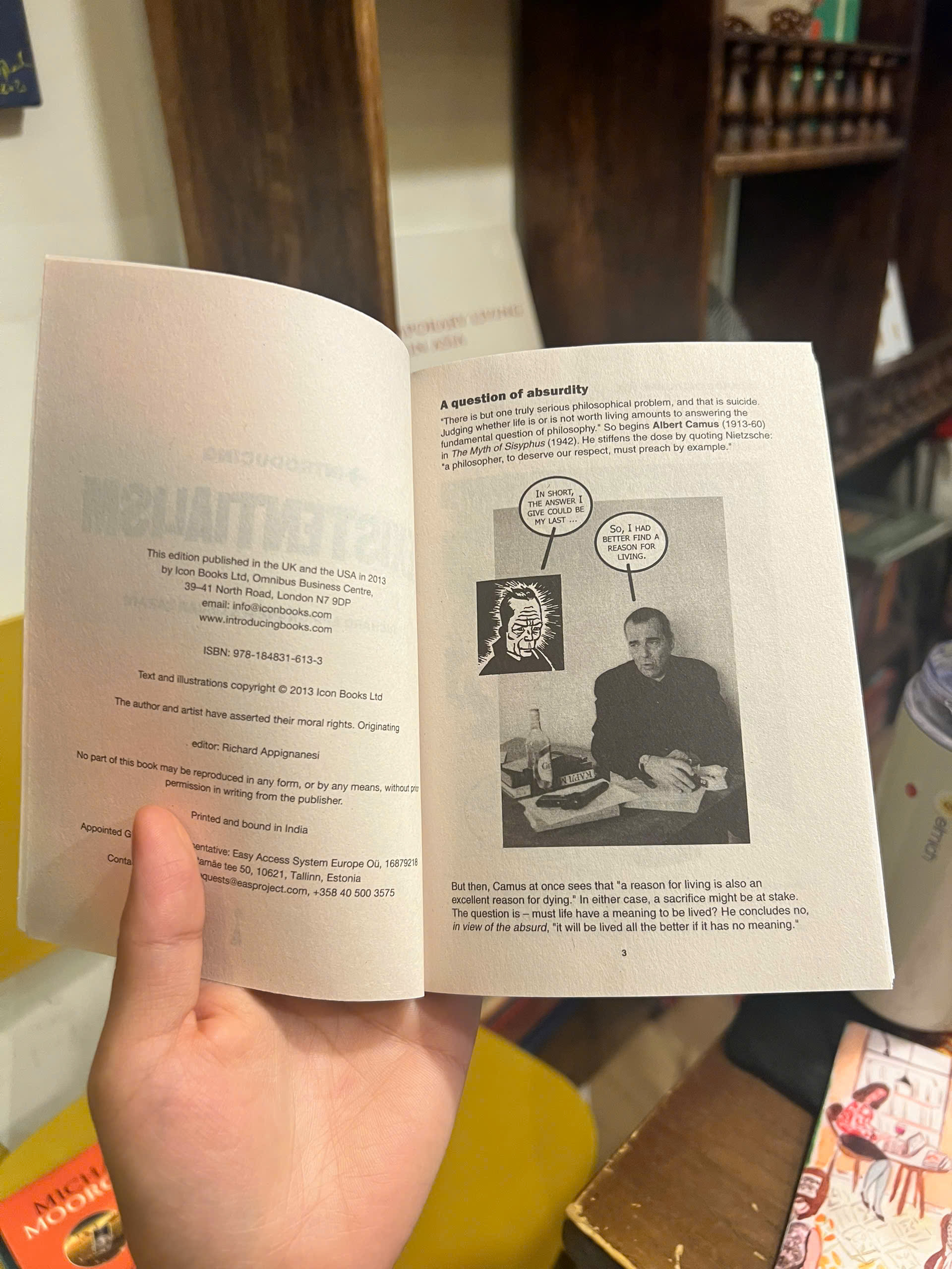 Sách - Introducing Existentialism: A Graphic Guide | Philosophy / History / Triết học / Ngoại văn