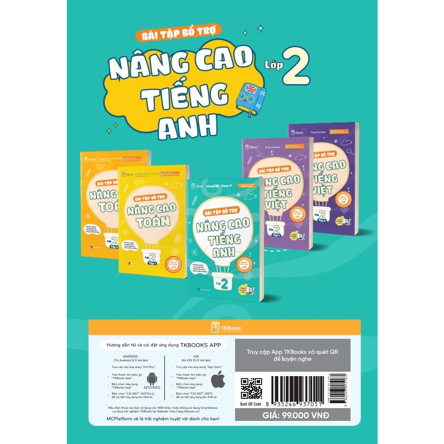 Sách - Bài tập bổ trợ nâng cao tiếng Anh lớp 2 - Theo Chương Trình Sách Giáo Khoa - MC
