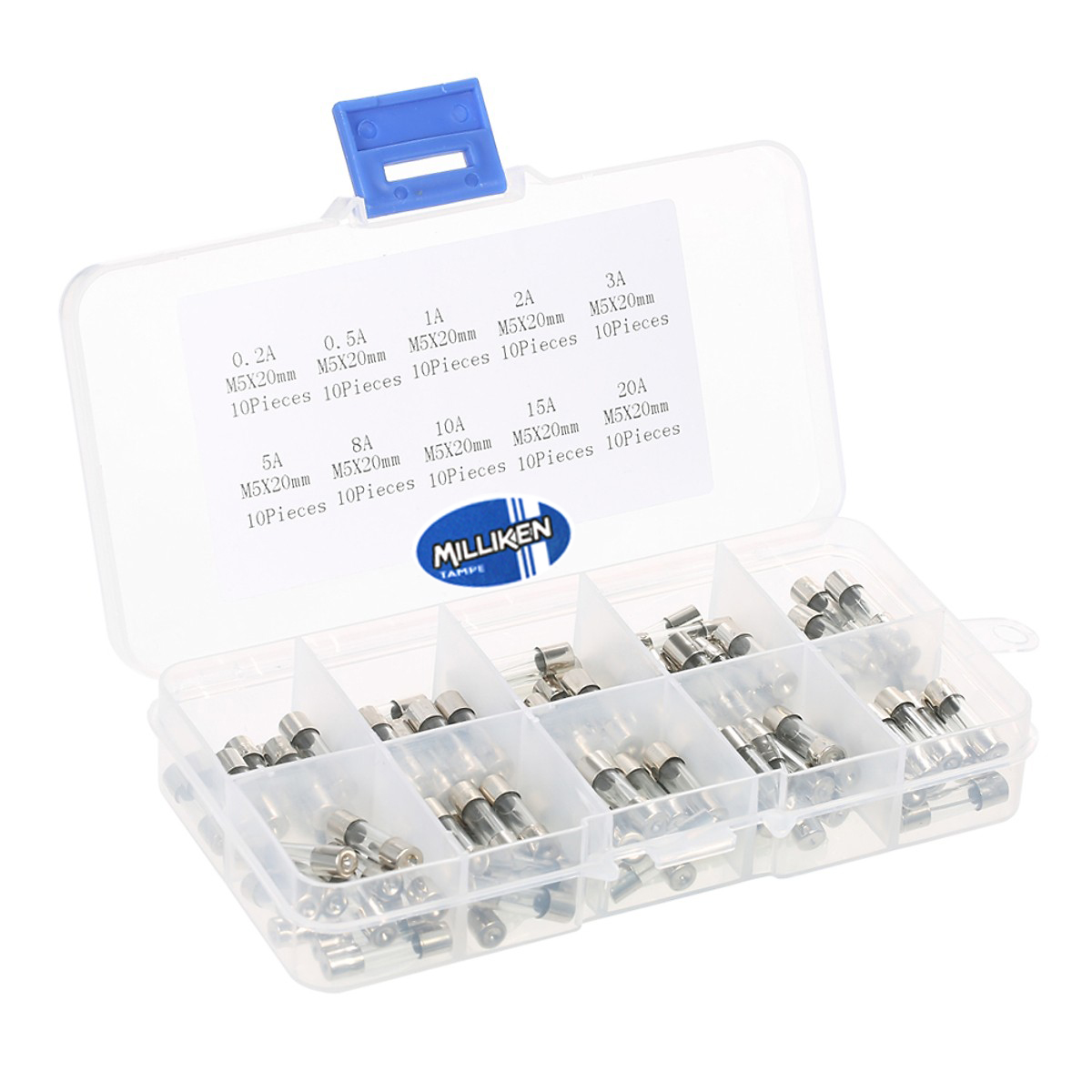 Hộp 100 Cầu Chì Ống Thuỷ Tinh