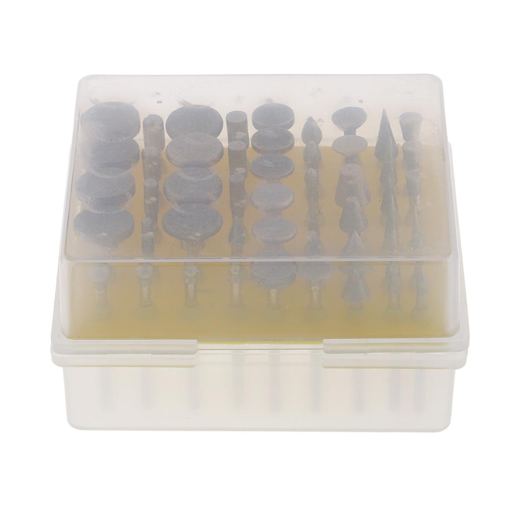 50 Pieces Professional Quality 1/8-Inch Shank Diamond Coated Rotary Burrs Set Fits Rotary Tools,Diamond Burr Set for Jewelry,Glass,Stone,Ceramic