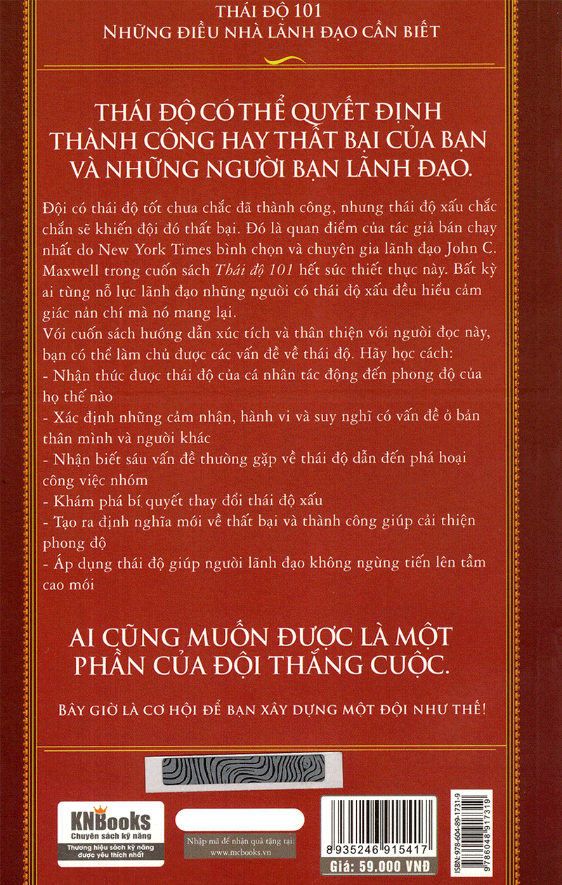 Thái Độ 101 – Những Điều Nhà Lãnh Đạo Cần Biết