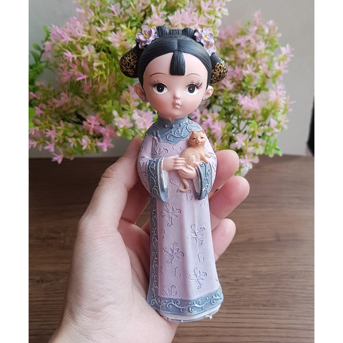 Tượng chibi thiếu nữ cổ trang 3D sinh động - mẫu 03