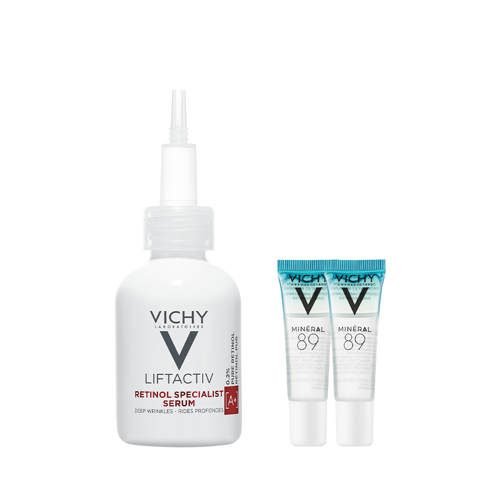 Bộ sản phẩm phục hồi chuyên sâu, giảm nếp nhăn và giúp da trông trẻ hơn Vichy Liftactiv Retinol