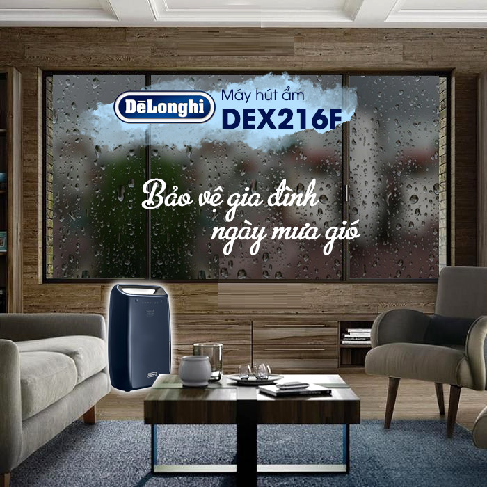 Máy hút ẩm DELONGHI DEX216F - Hàng chính hãng