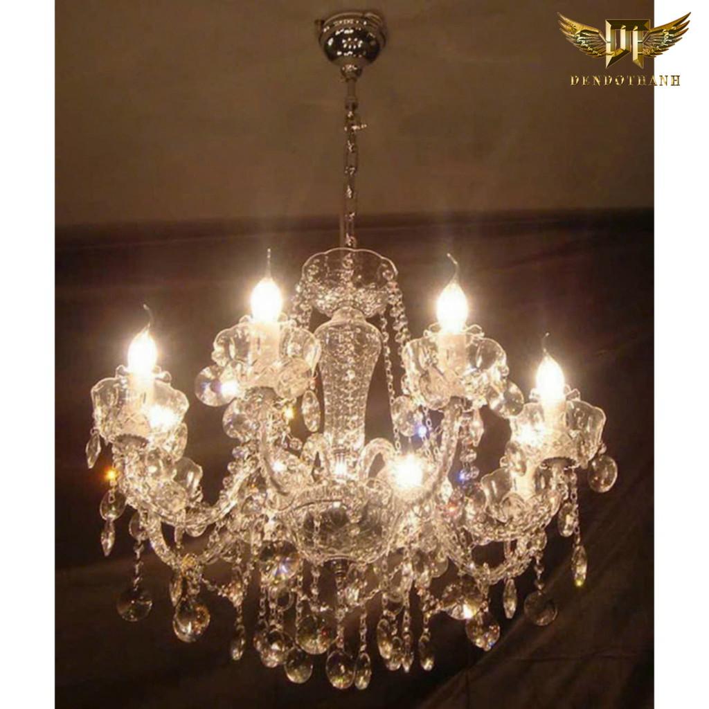 Đèn chùm phale DCNPL phong cách tân cổ điển bắc âu hiện đại, trang trí phòng khách, khách sạn DT LIGHT (HÀNG NHẬP KHẨU) - đen