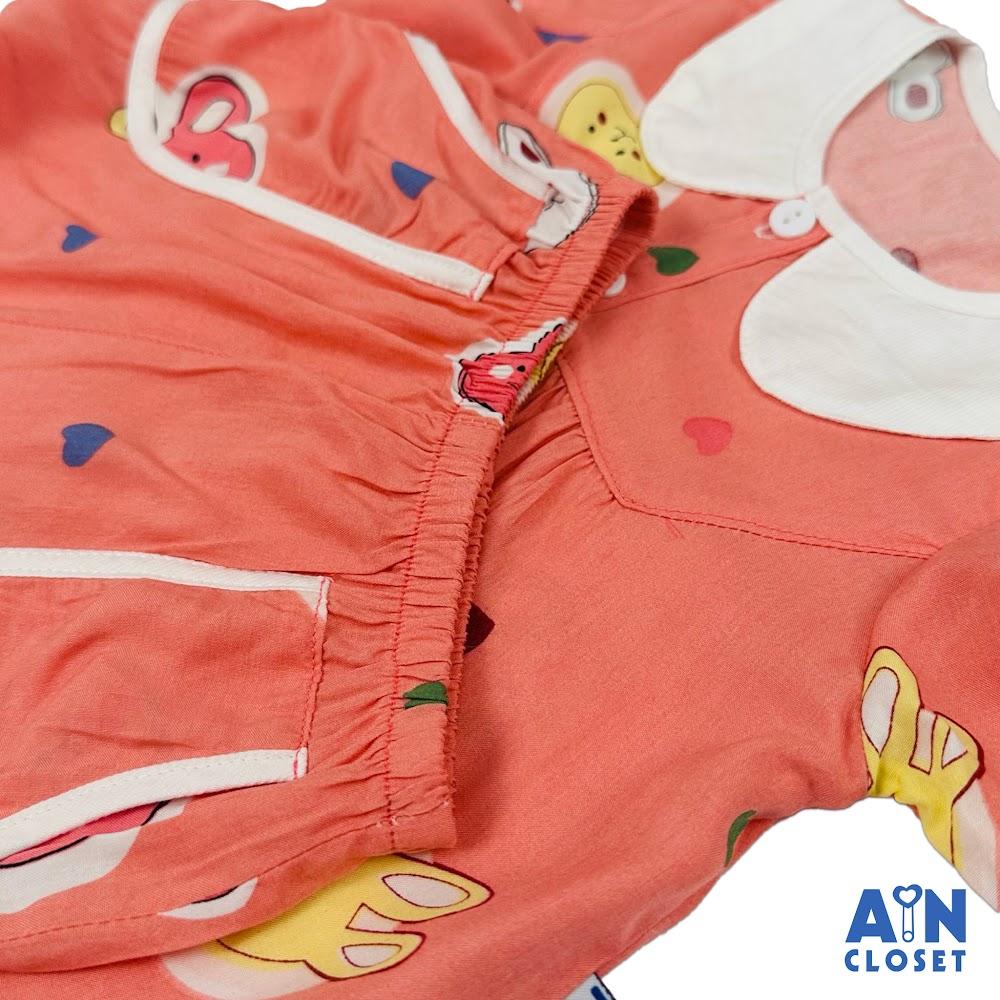 Bộ quần áo Dài bé gái họa tiết Thỏ Lanh Cam. - AICDBGSOY4H3 - AIN Closet