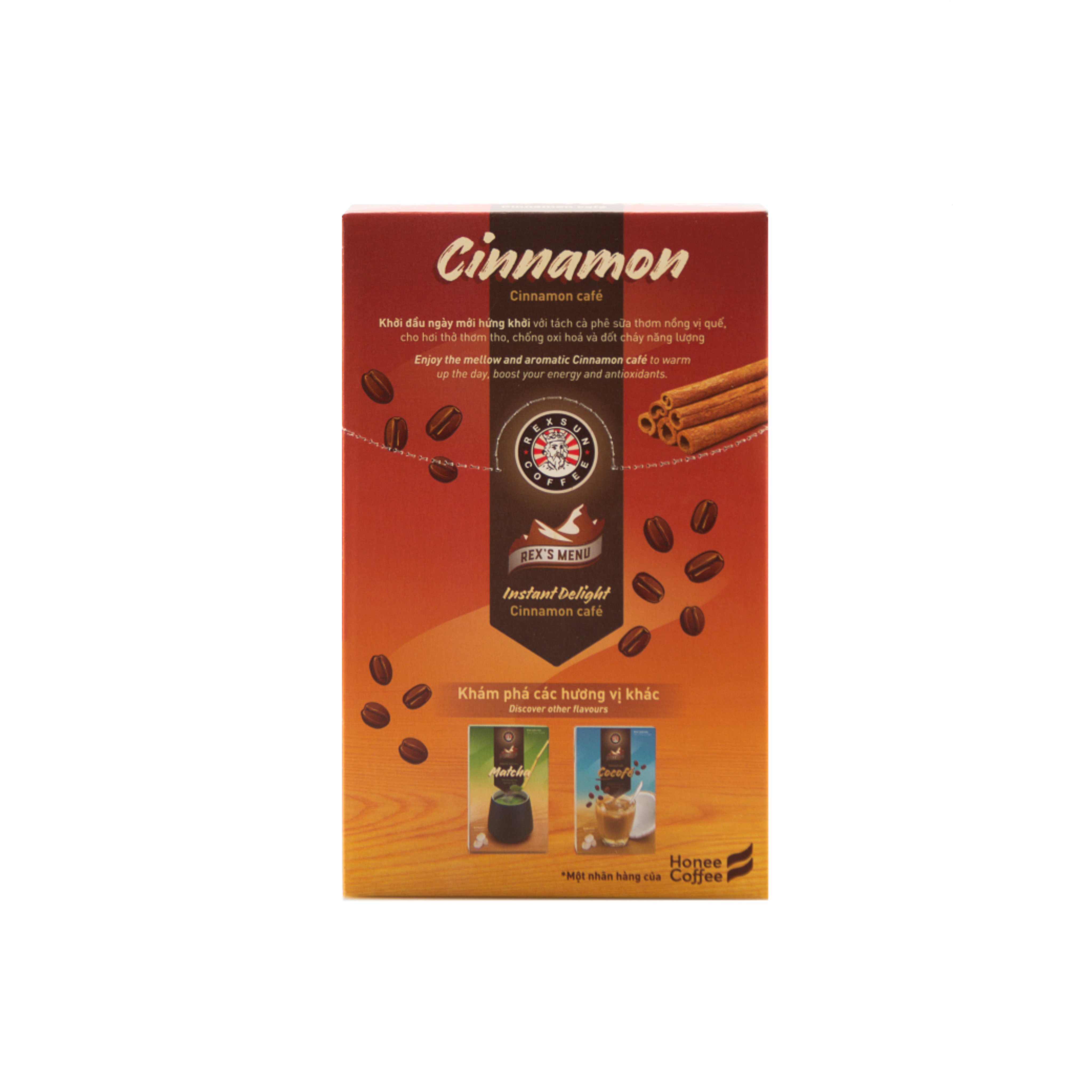 Cà Phê Hoà Tan Sữa Quế - Instant Delight Cinnamon - 160g - Rexsun