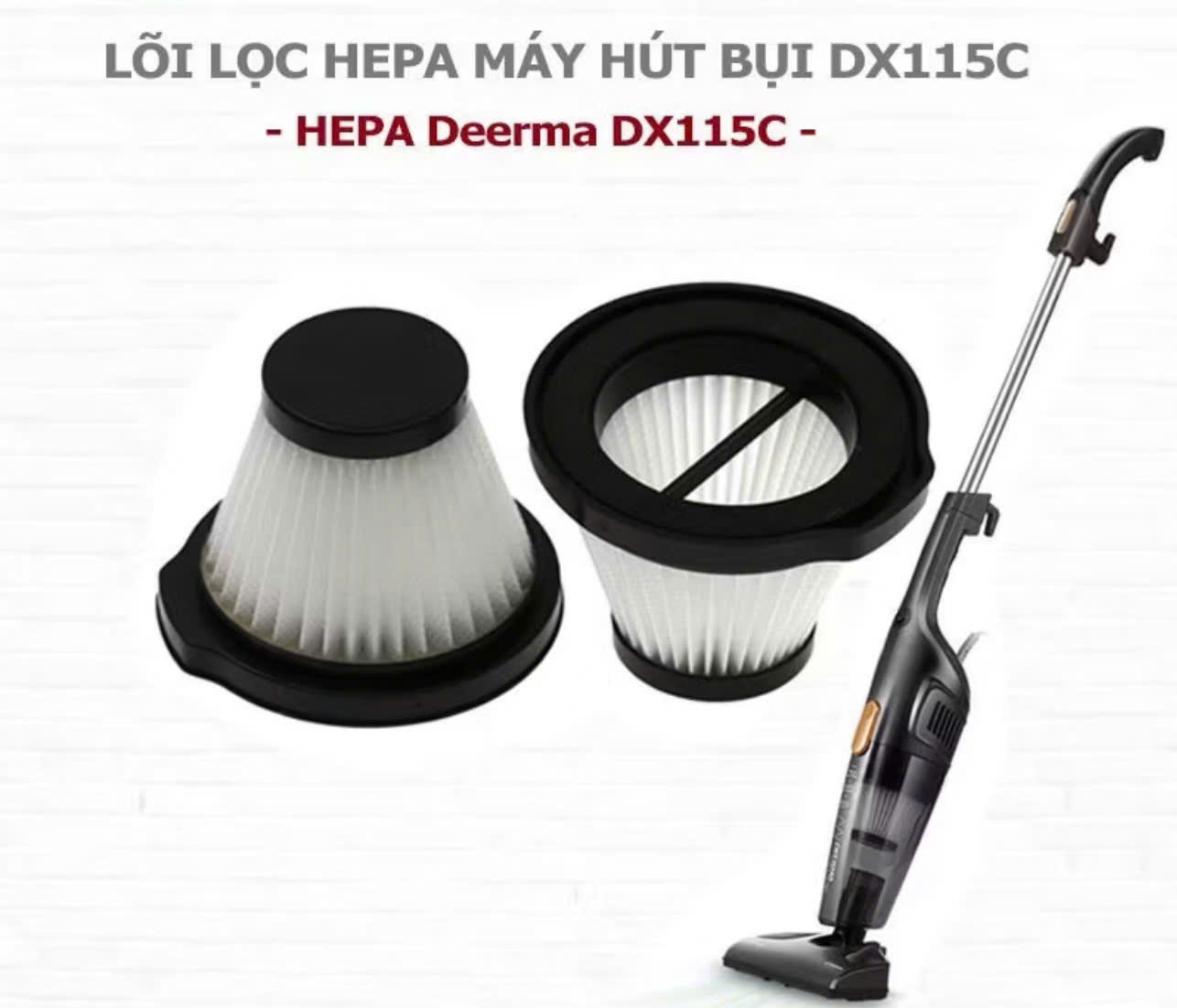 Màng Lọc HEPA Cho Máy Hút Bụi Deerma DX128/DX115C - Hàng chính hãng