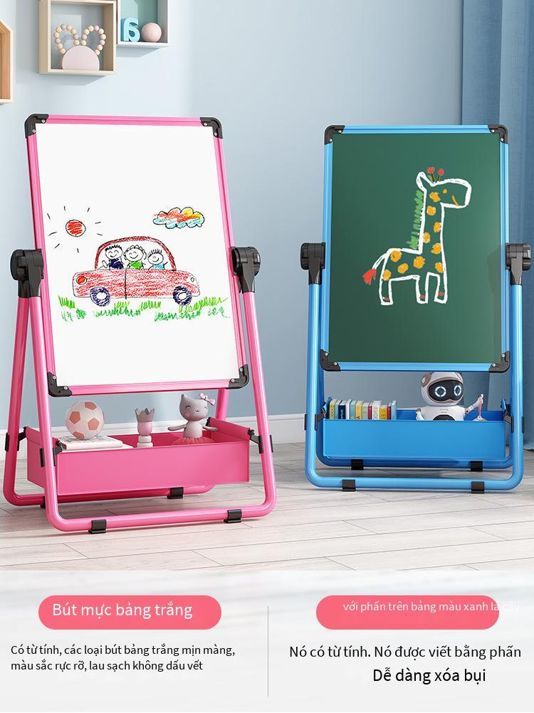 Đảm bảo chất lượng trẻ nhỏ bảng vẽ từ tính không bụi nhà nhỏ khung bảng đen viết bảng trắng bé có thể lau graffiti giá vẽ