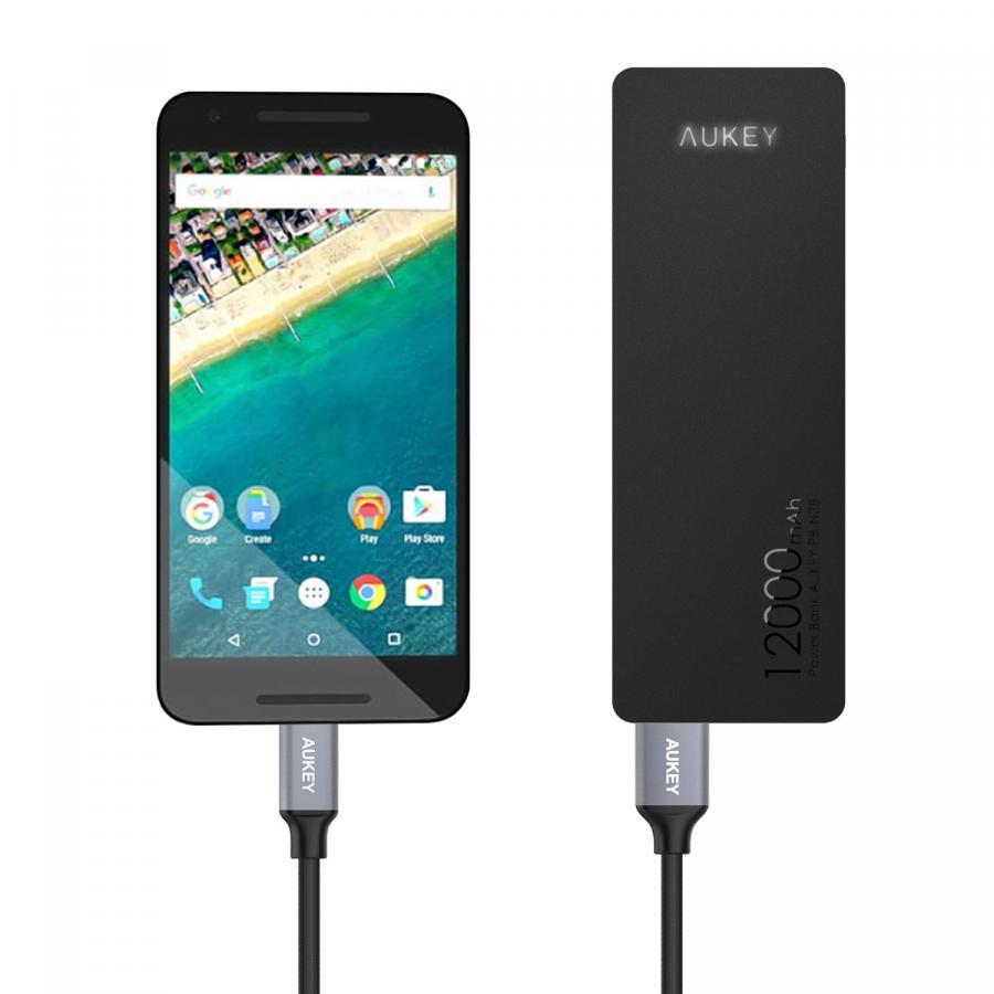 Hình ảnh Dây Cáp Sạc USB Type-C Aukey CB-CD2 1.0m - Hàng Chính Hãng