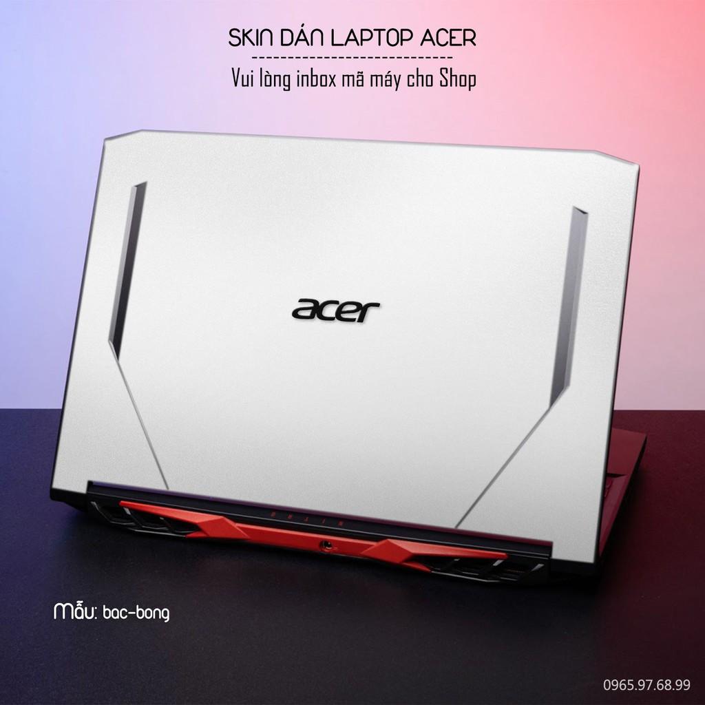 Skin dán Laptop Acer màu bạc bóng (inbox mã máy cho Shop)