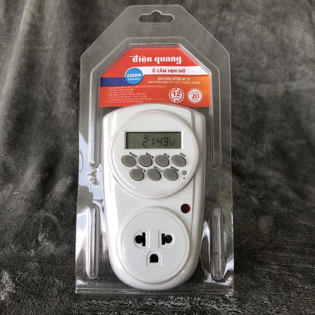 Ổ cắm hẹn giờ Điện Quang ĐQ ESK DT08 W 13
