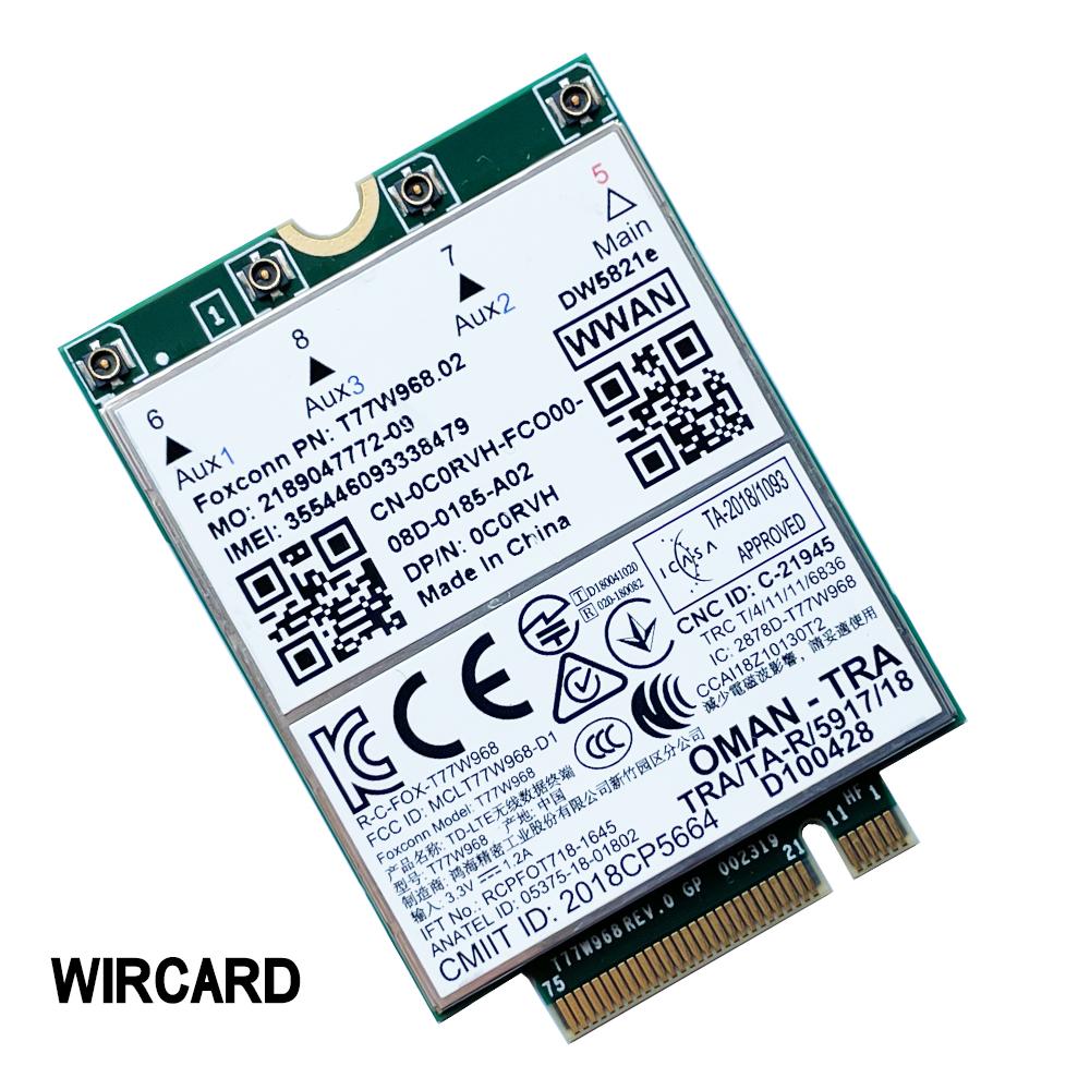 Wircard T77W968 DW5821E X20 LTE CAT16 1GBPS FDD-LTE TDD-LTE Mô-đun 4G cho Dell 5420 5424 7424 7400 máy tính xách tay