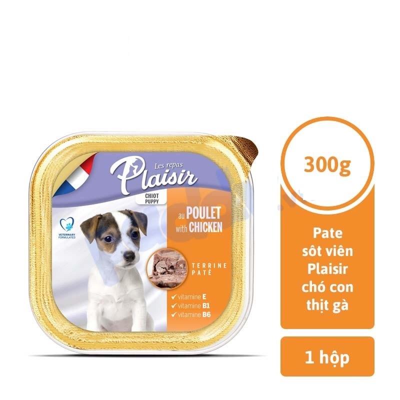 Pate PLAISIR Sốt Viên Dành Cho CHÓ Xuất Xứ Pháp Mùi Vị Thơm Ngon Bổ Dưỡng 100g