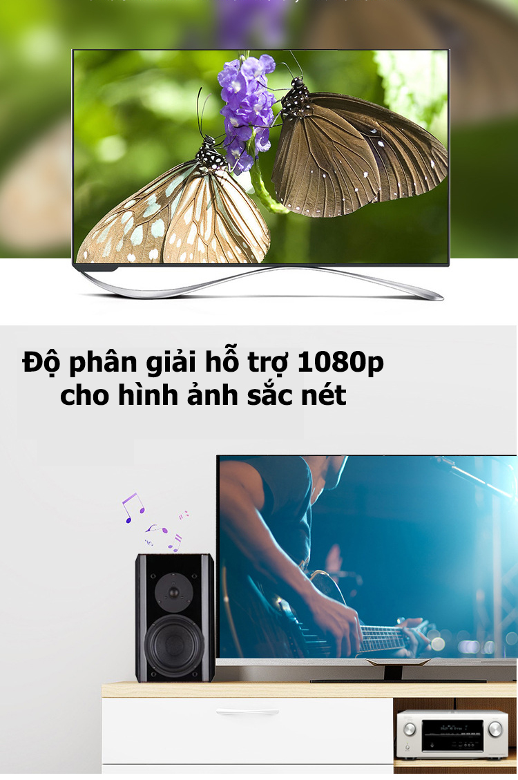 Hộp chuyển HDMI Ra AV, HDMI to AV có CHIP dành Cho Laptop, Android Tivi Box