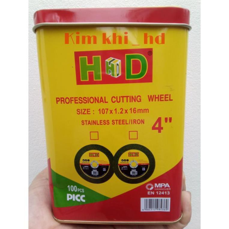 Hộp 100 viên Đá cắt sắt, cắt Inox HD