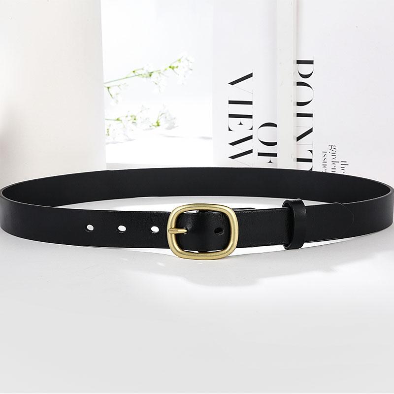 Đồng Nguyên Chất Pin Khóa Nữ Đầu Dây Da Dây Da Nữ Đa Năng Thời Trang Dây Da