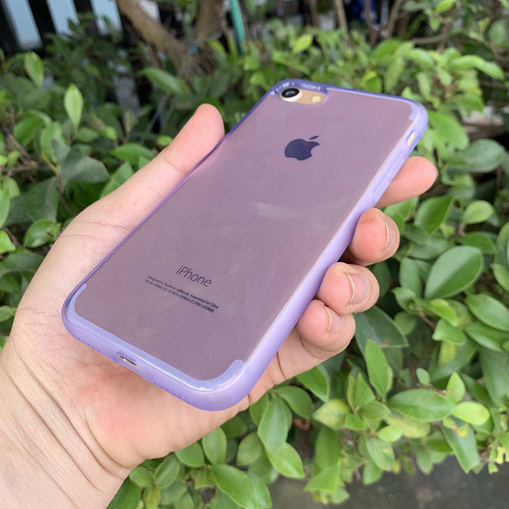 Ốp lưng dẻo cao cấp dành cho iPhone 7 / iPhone 8 - Màu tím mờ