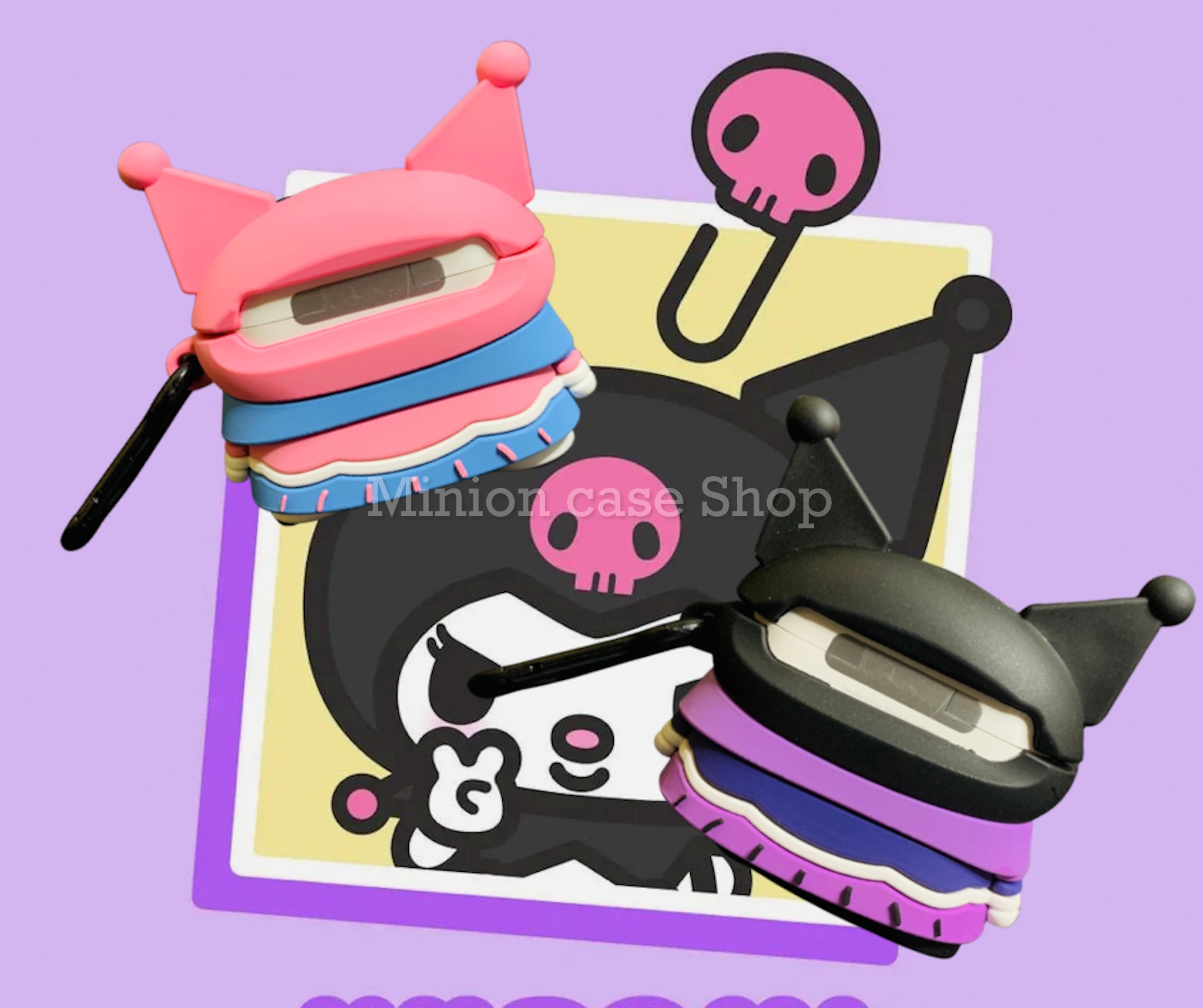 Case bảo vệ dành cho Airpods 3 hình Kuromi chất liệu silicon 3d cao cấp