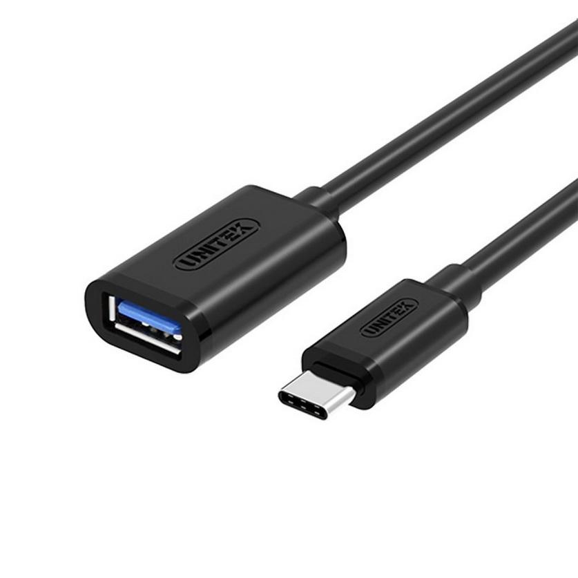 Cáp Type-C - USB Nối Dài Unitek (Y-C 476BK) 20cm - HÀNG CHÍNH HÃNG
