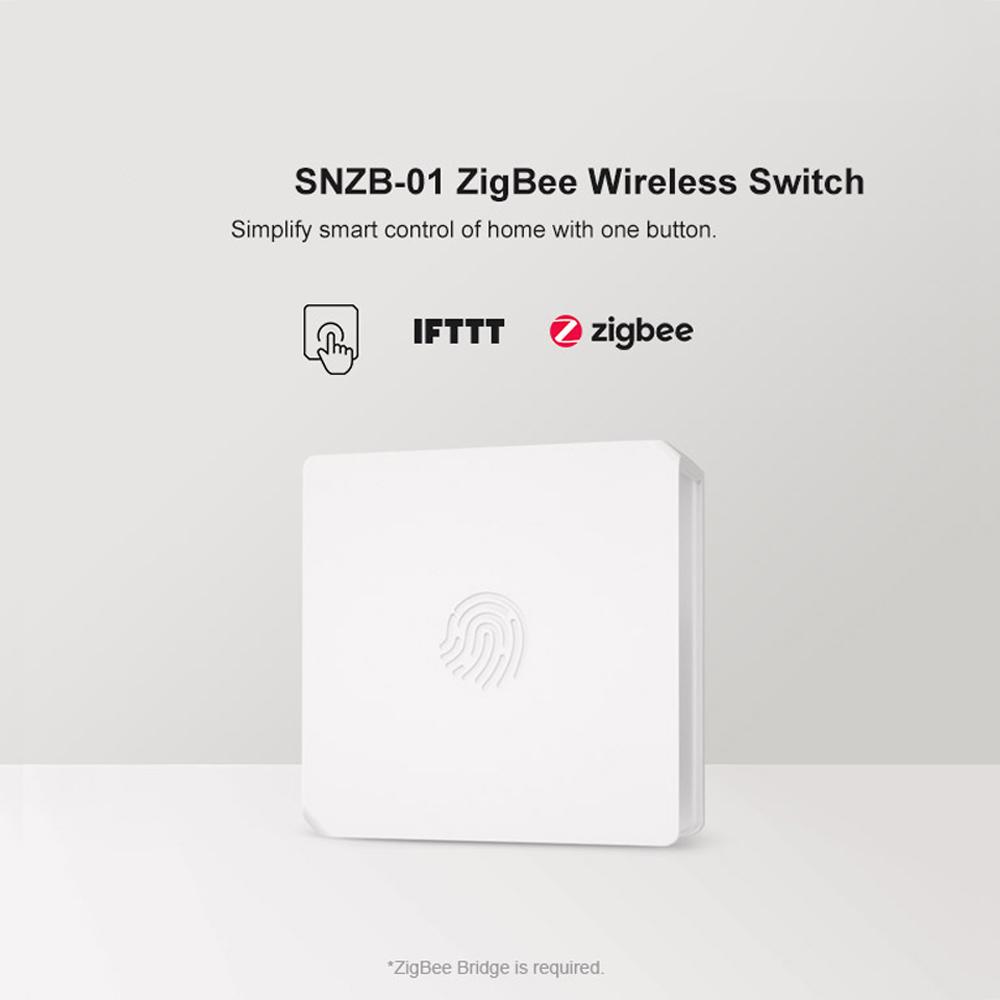 SNZB-01 Zigbee Wireless Switch Mini Size Link ZigBee Bridge with WiFi Devices Make Them Smarter via eWeLink APP IFTTT Smart Home