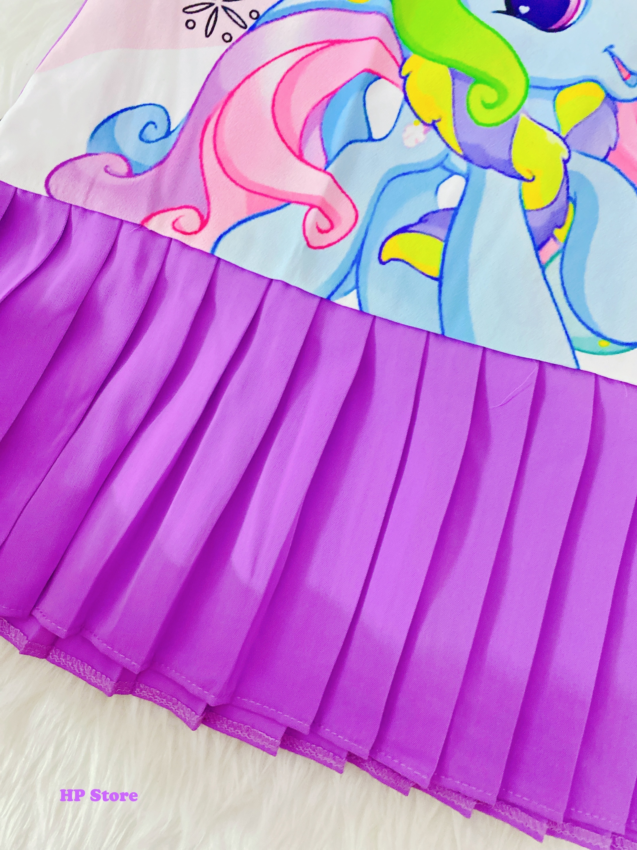 Đầm Bé Gái Size 8-24Kg, 9 Tháng Đến 6,5 Tuổi Công Chúa Ngựa Pony Tím ALADO
