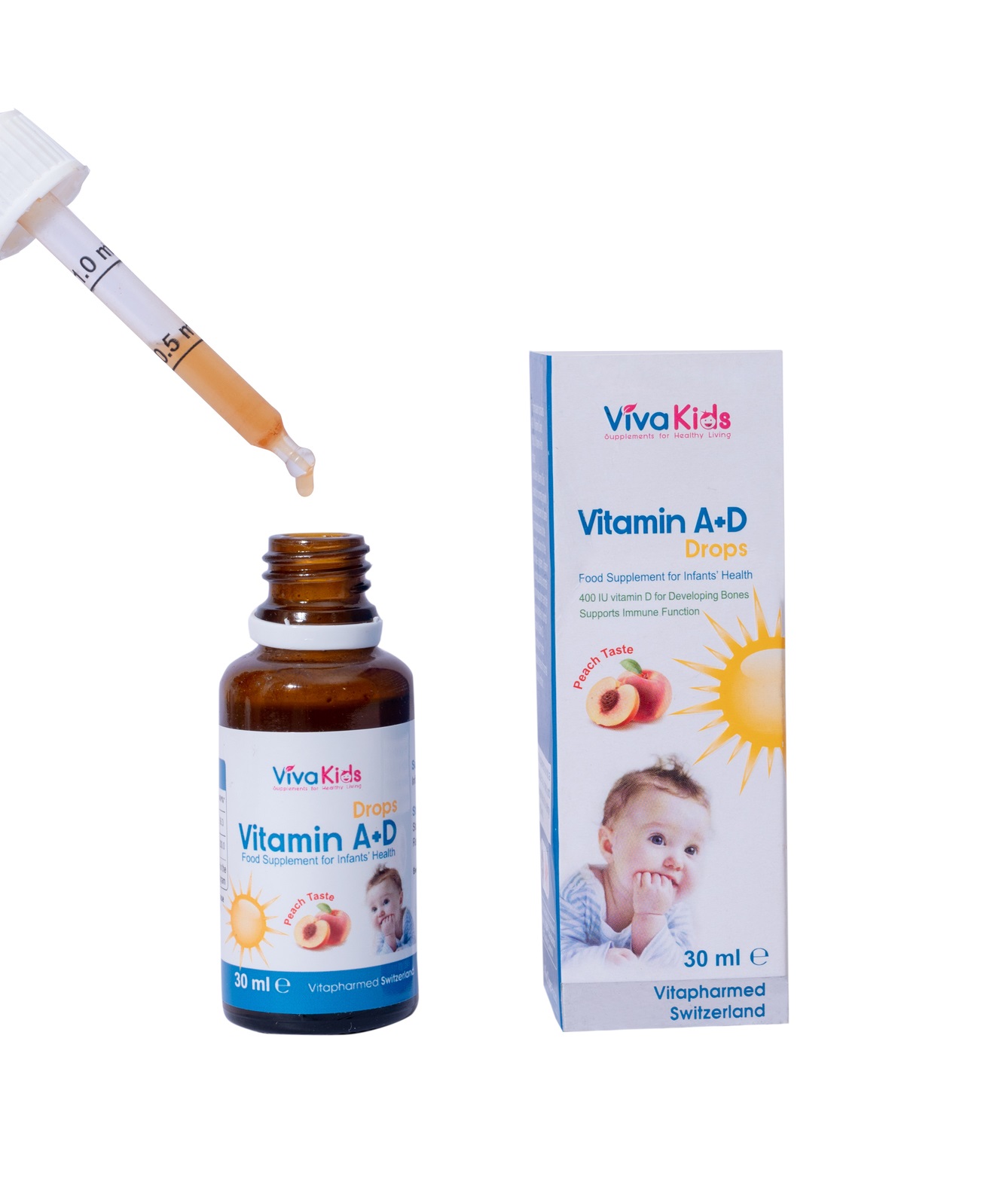 Vitamin A + D nhỏ giọt Viva Kids cho bé mắt sáng dáng cao