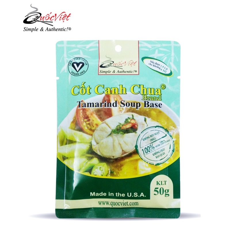 GIA VỊ NẤU Canh Chua Cốt Quốc Việt 50g-Gia vị hoàn chỉnh nhập khẩu