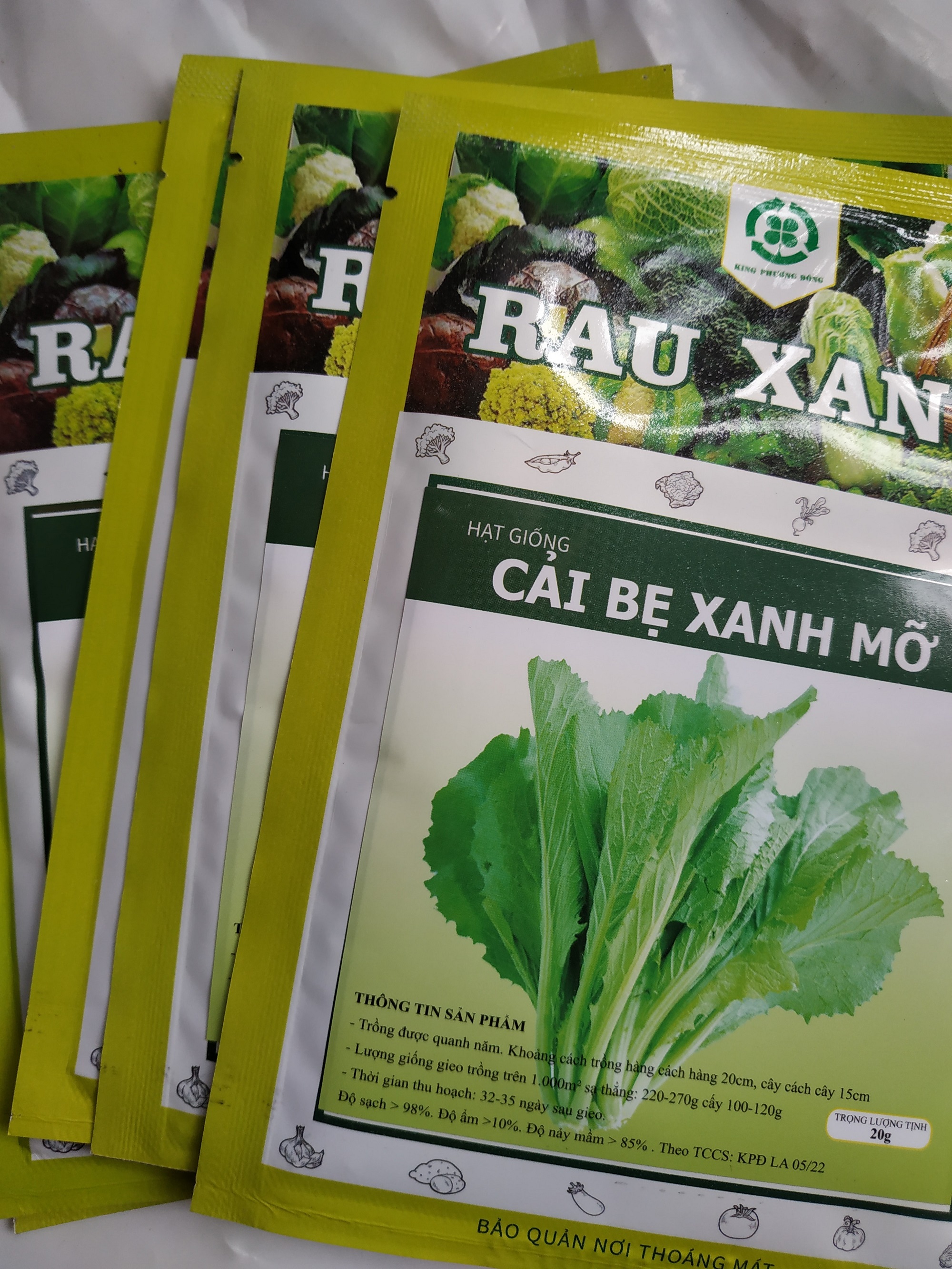 Combo 10 gói Hạt giống CẢI BẸ XANH MỠ - gói 20 gram