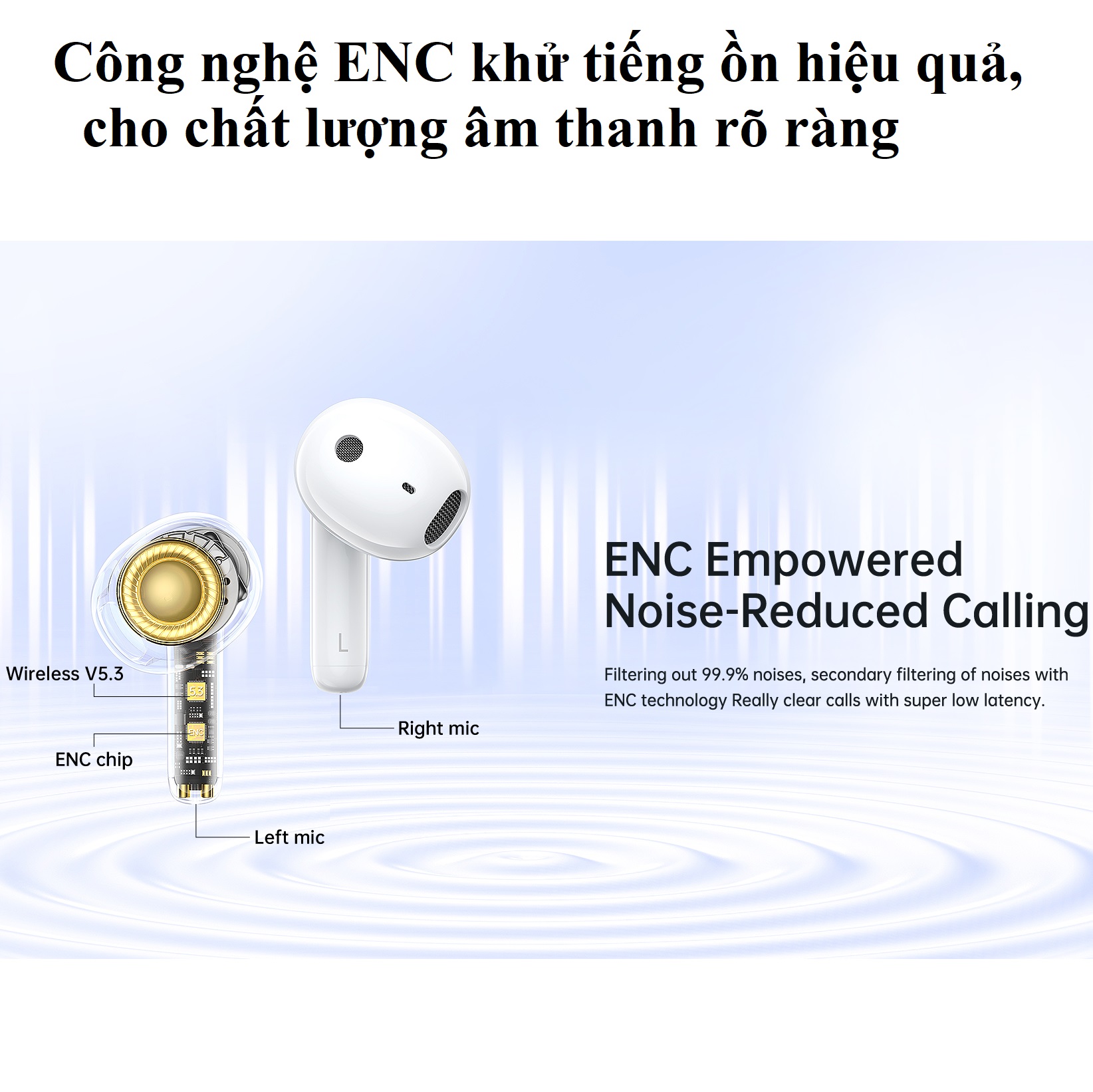 Tai nghe Bluetooth V5.3 khử tiếng ồn ENC Remax CozyBuds 1 _ Hàng chính hãng