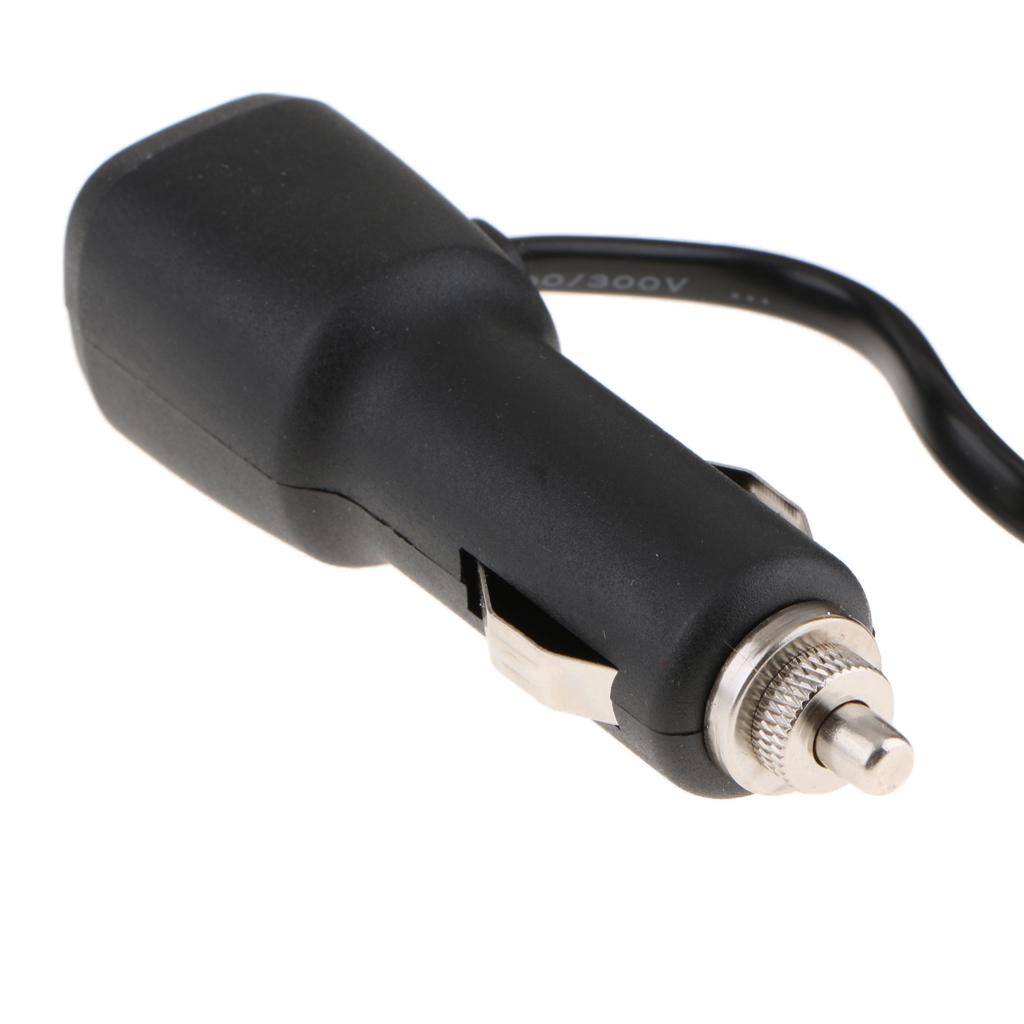 Dual USB Charger 3 Way Car Cigarette Lighter Socket Splitter Adapter Black