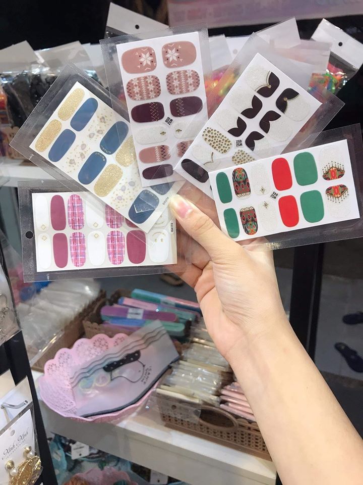 Combo 5 set Sticker dán móng tay trang trí 3D ( Giao mẫu ngẫu nhiên)