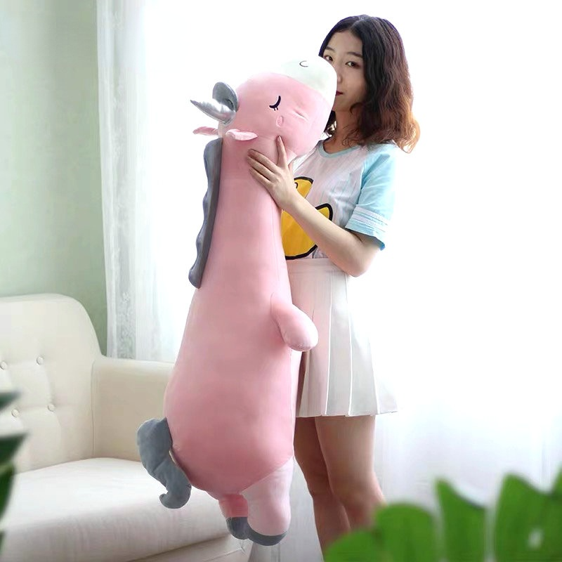 Đồ Chơi Mềm Kỳ Lân Nhồi Bông Một Sừng Tặng Chất Lượng Cao Gối Ngủ Động Vật Giường Trang Trí Đệm Ném Gối Đồ Chơi Trẻ Em