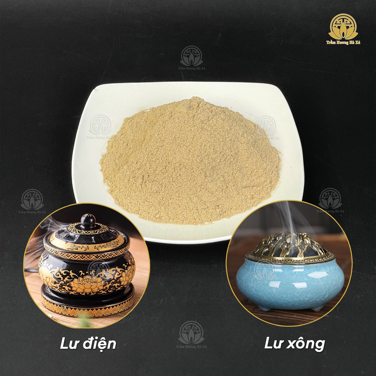 Bịch 1kg bột trầm hương đốt xông nhà tẩy uế HÀ XÁ đồ thờ cúng phong thủy, xua đuổi vận xui, sạch tự nhiên 100%