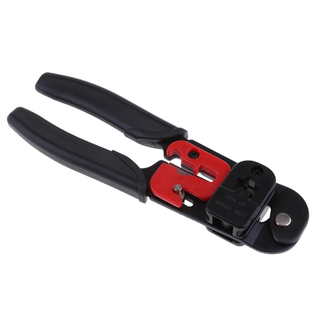 RJ45 crimping tool - network ratcheting wire crimper, cutter, striper