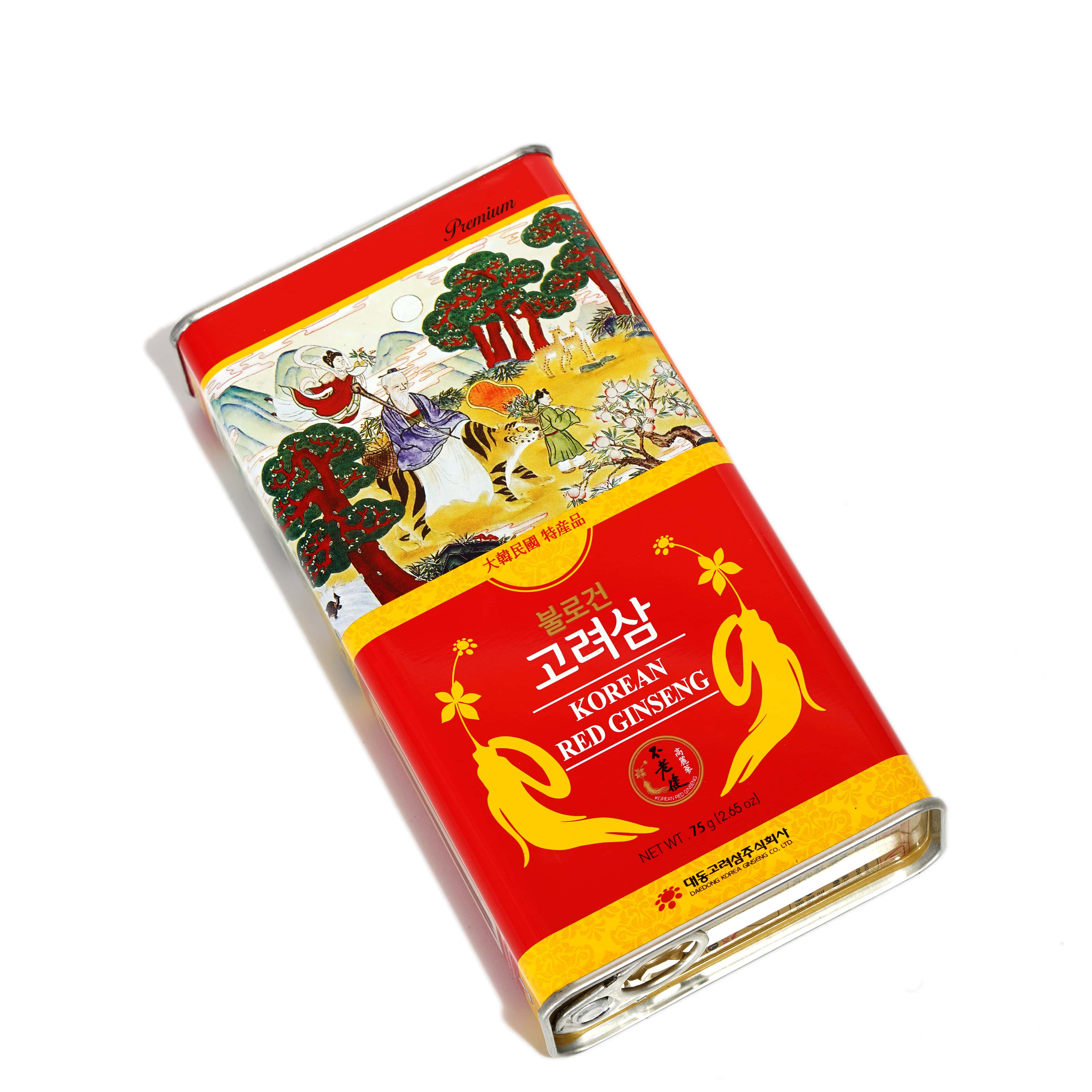 Hồng sâm củ khô Hàn Quốc Daedong Korea Ginseng 75g dòng Premium  - Tăng cường trí nhớ, hỗ trợ giảm mỡ máu, phòng ngừa tiểu đường, huyết áp
