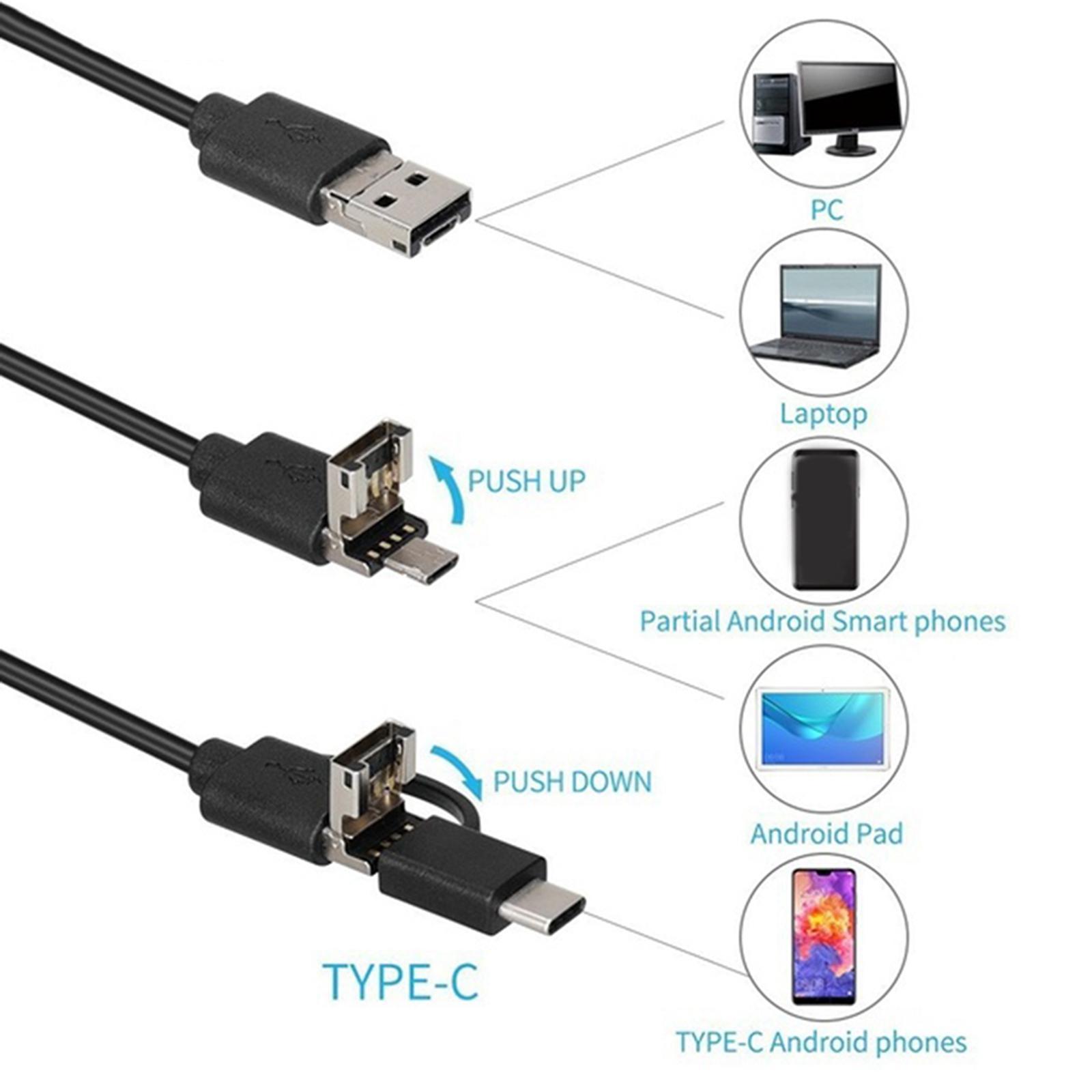 8mm Endoscope Camera Thin for Android iOS Vehicle