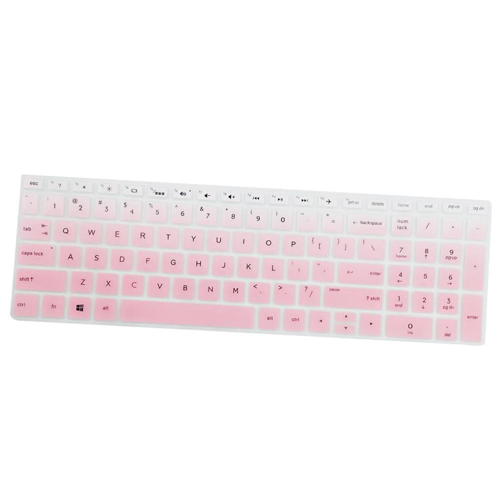 Laptop Soft Silicone Keyboard Skin Cover for 15.6 "BF Clear Pink \ U0026 Green