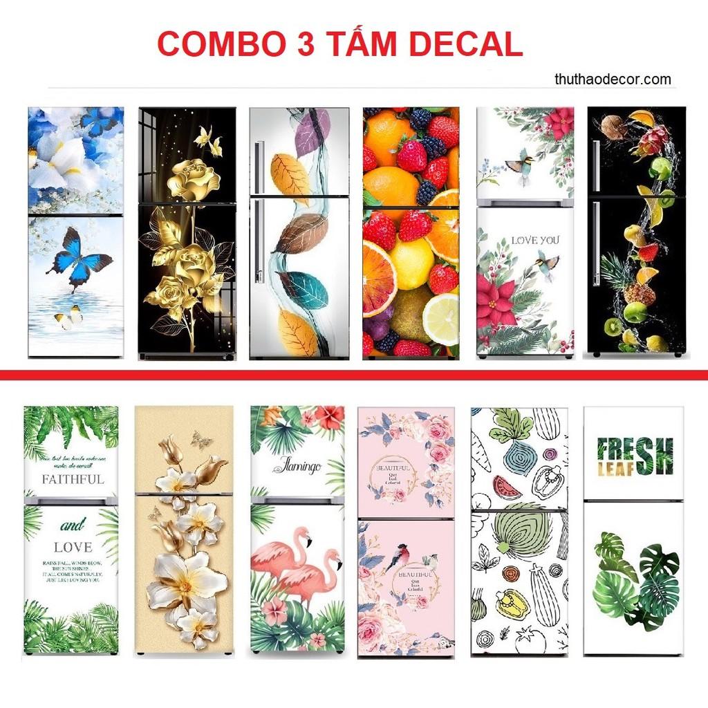 COMBO 3 TẤM GIỐNG NHAU - Decal dán kính tủ lạnh