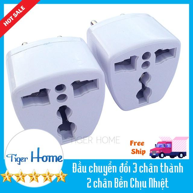 Ổ chuyển đổi phích cắm từ 3 chân sang 2 chân Tiêu chuẩn châu âu an toàn chịu nhiệt độ cao
