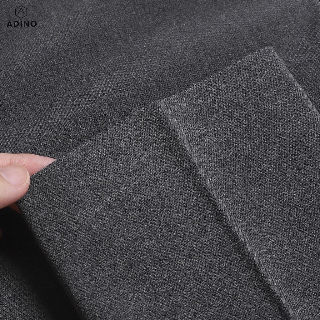 Quần tây nam màu ghi đậm ADINO vải rayon polyester dày không bai không xù co giãn dáng công sở ống đứng hơi côn QA131