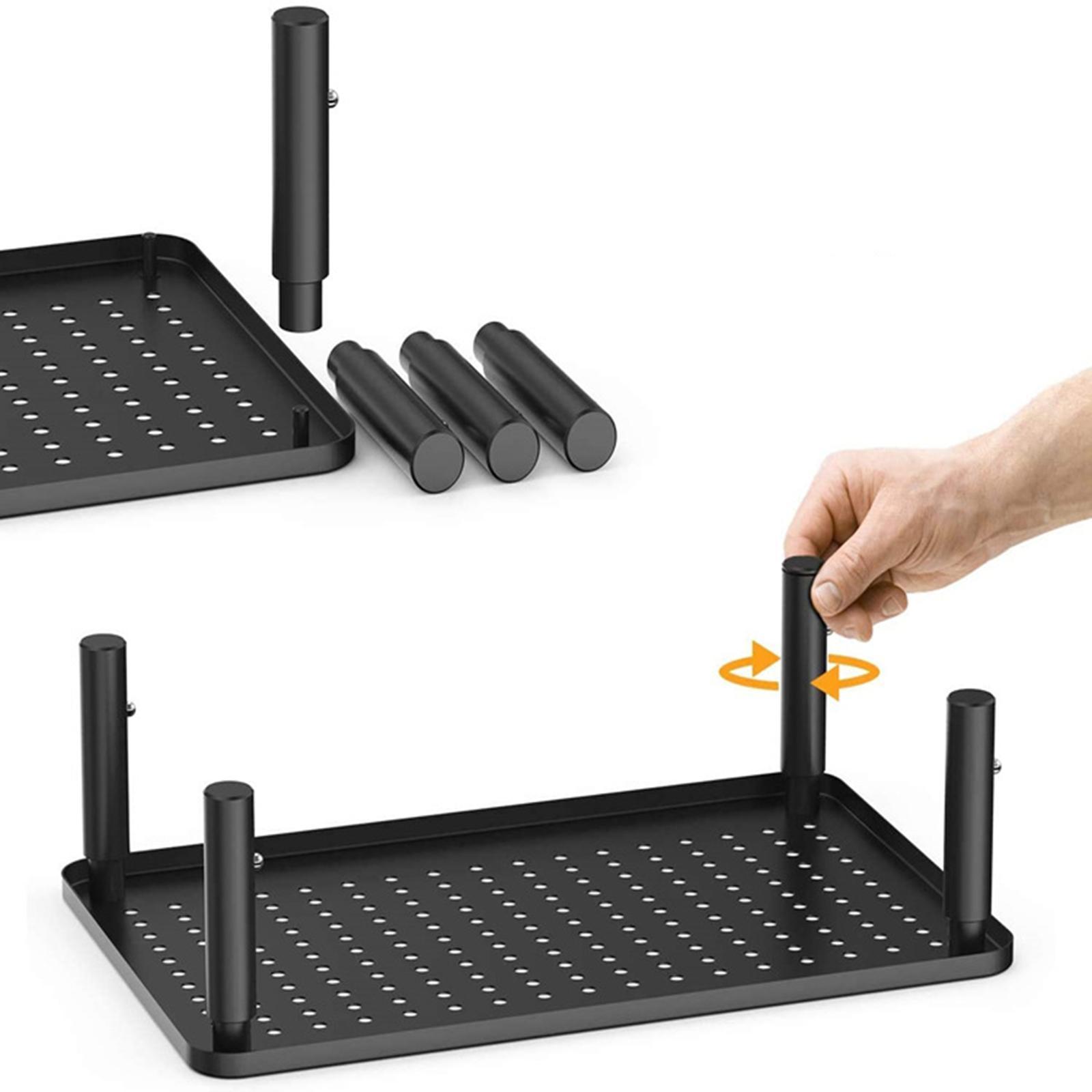 Portable Monitor Stand with Drawer Laptop Riser Shelf Sturdy Height Adjustable Computer Monitor Riser