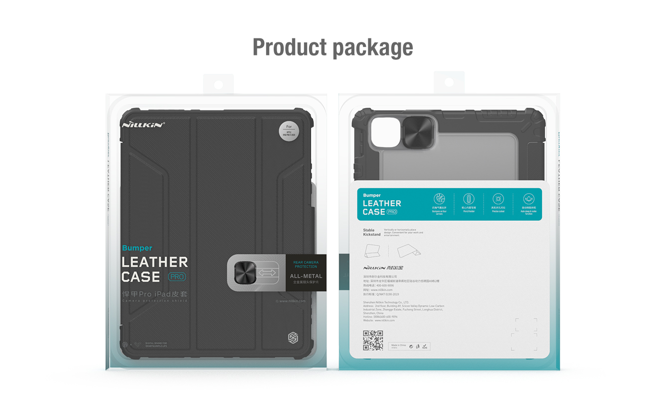 Bao da dành cho iPad iPro 11 inch  hàng chính hãng Nillkin Bumper Leather có nắp bảo vệ camera