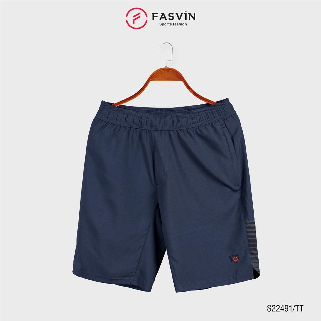 Quần Short Thể Thao Nam Fasvin S22491.Hn Chất Liệu Cao Cấp Mềm Mịn Thoải Mái - Tím Than - Size 5 72 - 78Kg