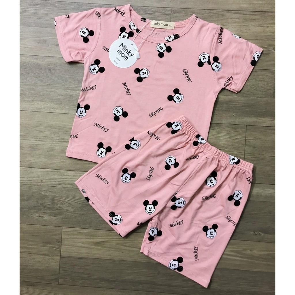 Bộ Cộc Tay Cho Bé  Bộ Mimky Mom Cộc Tay Cho Bé Trai Bé Gái Với Họa Tiết Gấu Siêu Đáng Yêu Chất Thun Lạnh Siêu Mát